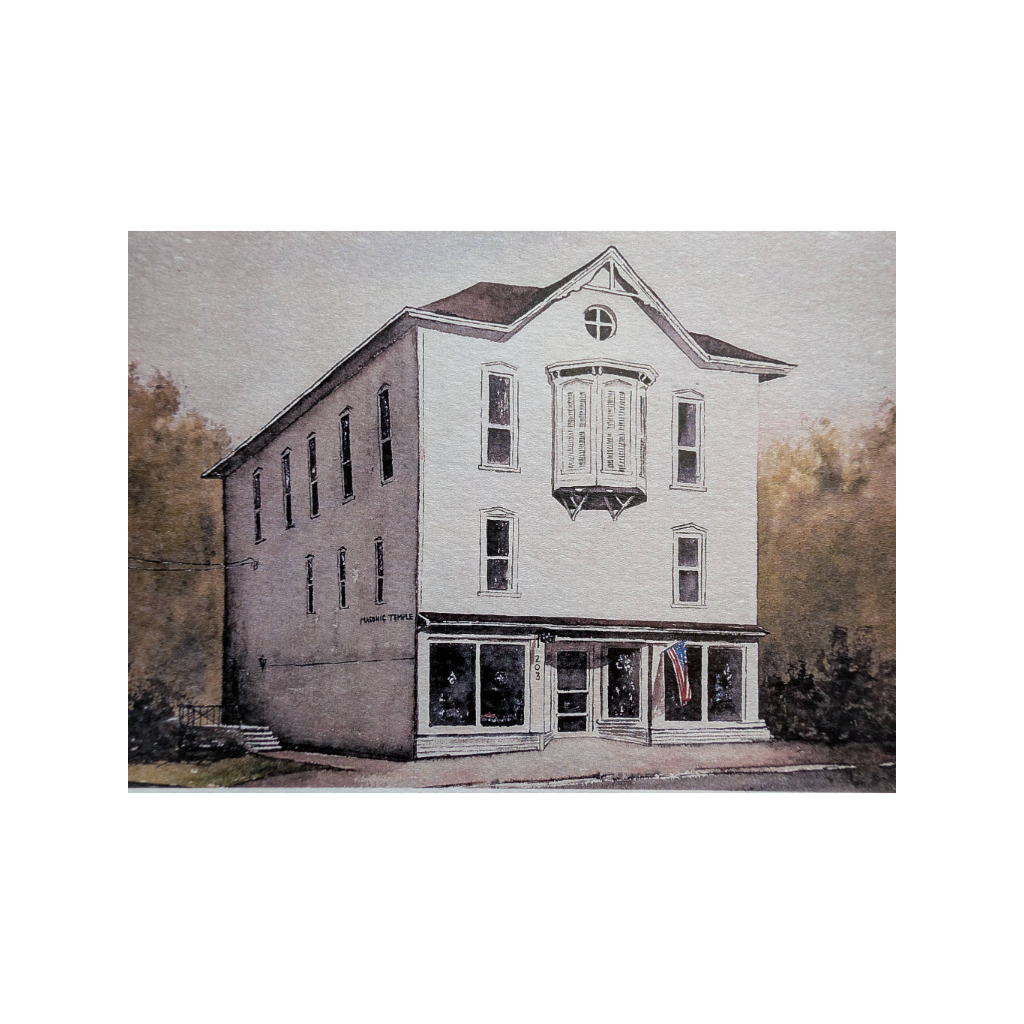 Watercolor of the Christiansburg General Store in Ohio; 5×7 print matted to 8×10.