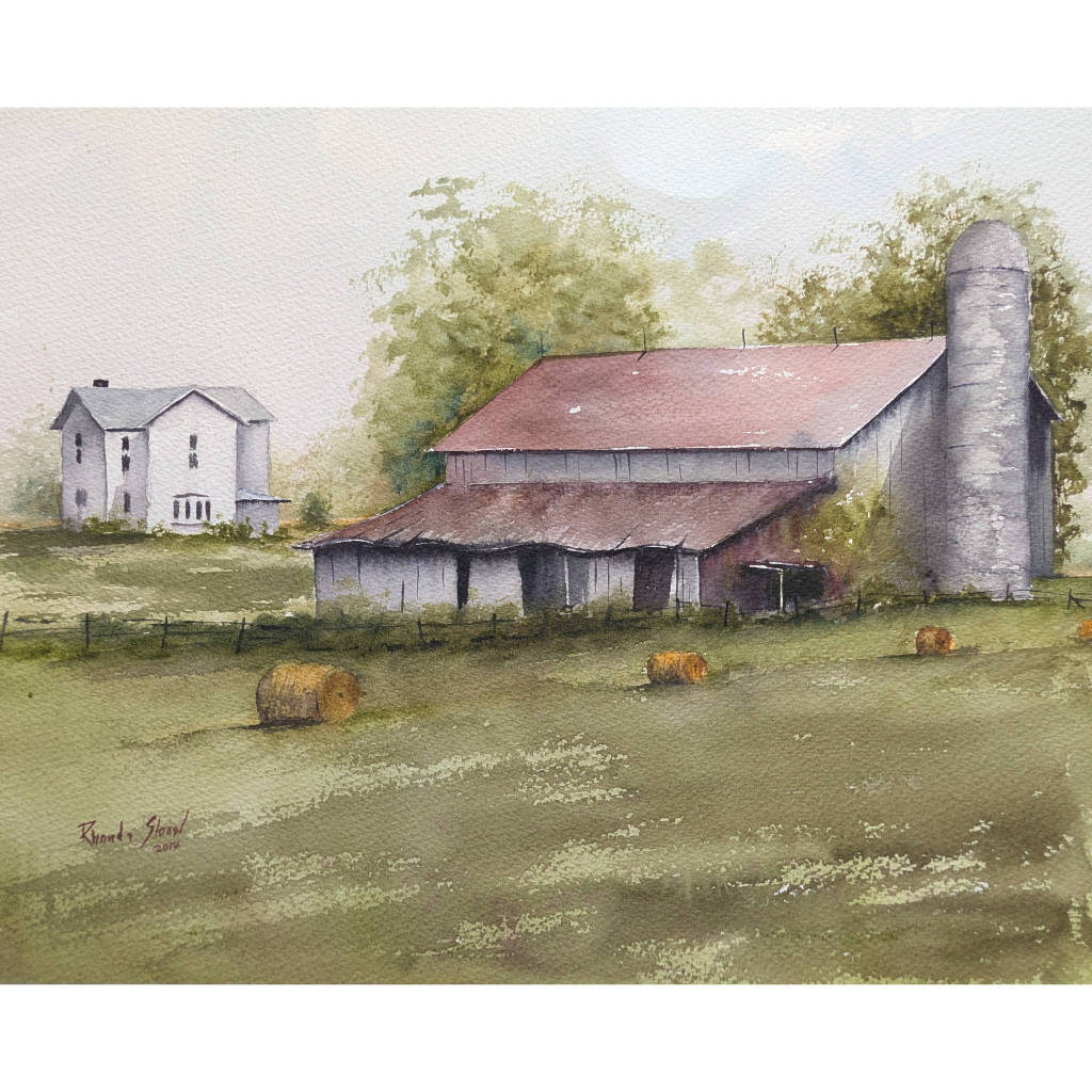 Christiansburg Jackson Farm Watercolor Painting